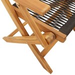 vidaXL Ensemble à manger de jardin 5Pièces noir polypropylène bois massif
