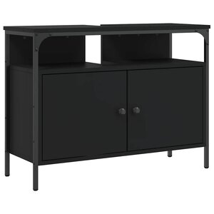 vidaXL Armoire lavabo de salle de bain noir 80x30x60 cm