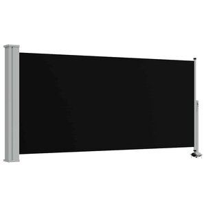 vidaXL Auvent latéral rétractable de patio 120 x 300 cm Noir