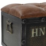 vidaXL Banc de rangement Bois massif et similicuir 80 5x41x50 cm