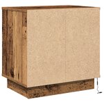vidaXL Armoires de chevet avec lumières LED 2 Pièces Vieux bois 50x34 5x50 cm