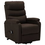 vidaXL Fauteuil Marron foncé Tissu