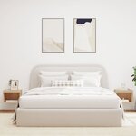 vidaXL Tables de chevet murales avec lumières LED 2 Pièces chêne sonoma