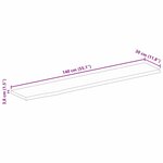 vidaXL Dessus de table à bord vivant 140x30x3 8cm bois massif manguier