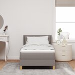 Lit Box Spring vidaXL avec Matelas Taupe 100x200 cm Tissu