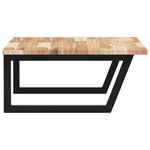 vidaXL Étagère de vasque murale acier et bois massif d'acacia