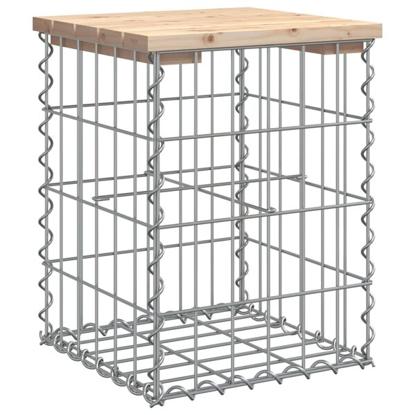 vidaXL Banc de jardin design de gabion 33x31x42 cm bois massif de pin