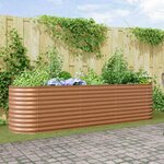 vidaXL Jardinière surélevée Marron 320 x 80 x 81 cm Acier