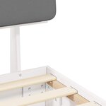 vidaXL Cadre de lit avec tête de lit rembourrée Gris clair