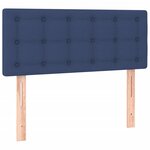 vidaXL Sommier à lattes de lit matelas et LED bleu 120x190 cm tissu