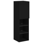 vidaXL Meuble TV avec lumières LED noir 30 5x30x102 cm