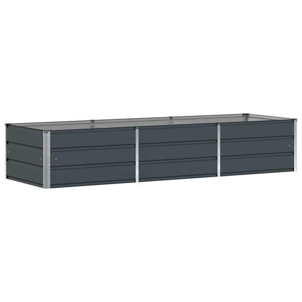 vidaXL Jardinière Anthracite 240 x 80 x 45 cm Acier