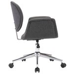 vidaXL Chaises pivotantes à manger lot de 4 gris tissu