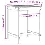 vidaXL Ensemble de bar de jardin 3 Pièces blanc bois de pin massif