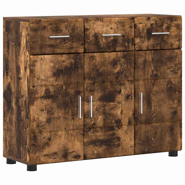 vidaXL Buffet FLORIN Chêne fumé 88 5 x 30 5 x 73 cm Bois d'ingénierie