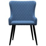Vidaxl chaises à manger lot de 4 bleu tissu