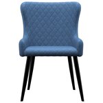 vidaXL Chaises à manger lot de 4 bleu tissu