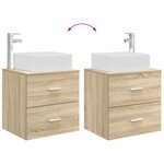 vidaXL Vanité de lavabo mural Chêne Sonoma 49 5 x 41 x 63 cm