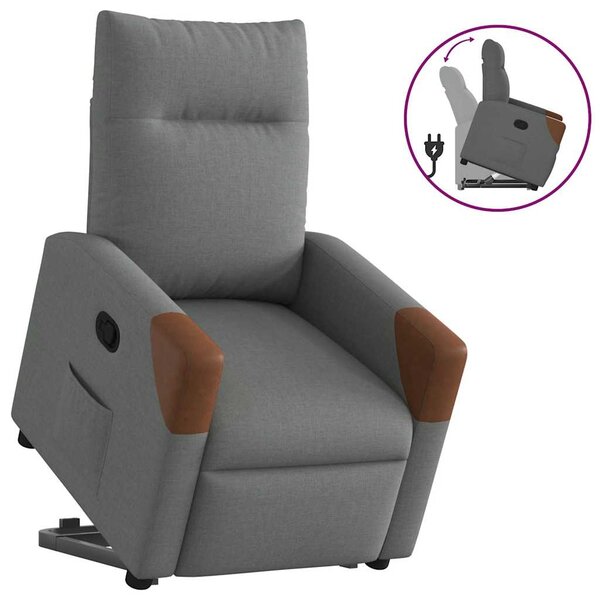 vidaXL Fauteuil inclinable Gris foncé Tissu