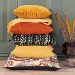 Coussin carré en velours sable 40 x 40 cm