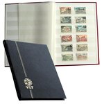 PERFECTA : Classeur fixe pour timbres (Petit modèle-Pages Blanches-16p.Noir)