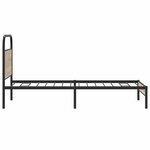 vidaXL Cadre de lit sans matelas 90x200cm chêne fumé bois d'ingénierie