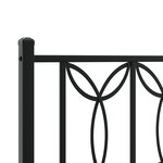vidaXL Cadre de lit métal sans matelas avec tête de lit noir 150x200cm