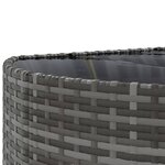 vidaXL Salon de jardin 5 Pièces avec coussins gris résine tressée