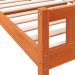 vidaXL Cadre de lit sans matelas cire marron 75x190 cm bois pin massif