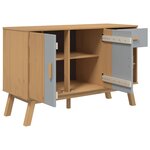 vidaXL Buffet OLDEN gris et marron 114x43x73 5 cm bois massif de pin