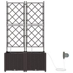 vidaXL Pots de jardin Marron 80 x 40 x 142 cm Acier