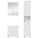 vidaXL Ensemble de mobilier de salle de bain avec étagère TULUM Blanc