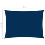 vidaXL Voile de parasol Tissu Oxford rectangulaire 3 5x5 m Bleu