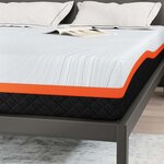 vidaXL Matelas Blanc et Gris 160 x 200 cm Mousse à Mémoire