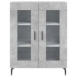 vidaXL Buffet gris béton 69 5x34x90 cm bois d'ingénierie