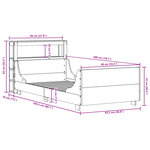 vidaXL Cadre de lit sans matelas blanc 90x200 cm bois de pin massif