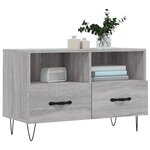 vidaXL Meuble TV Sonoma gris 80x36x50 cm Bois d'ingénierie
