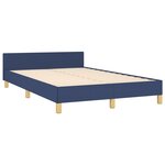 vidaXL Cadre de lit sans matelas bleu 120x190 cm tissu