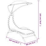 vidaXL Chaise longue et auvent gris foncé 167x80x195 cm tissu et acier