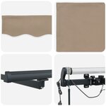 Auvent rétractable automatique vidaXL avec LED Beige 500x300 cm