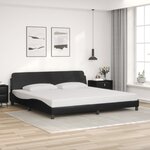vidaXL Cadre de lit sans matelas noir 200x200 cm similicuir