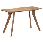 vidaXL Table de salle à manger 120x58x76 cm Bois d'acacia solide