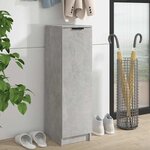 vidaXL Armoire à chaussures Gris béton 30x35x100 cm Bois d'ingénierie