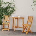 vidaXL Ensemble de salle à manger pour jardin 3 Pièces Noir