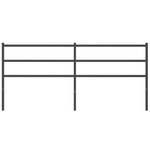 vidaXL Tête de lit métal noir 193 cm