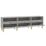 vidaXL Meuble TV gris béton 150x30x44 5 cm bois d'ingénierie