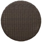 vidaXL Ensemble de bistro 3 Pièces avec coussins marron résine tressée