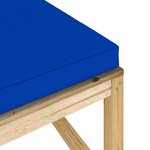 vidaXL Repose-pied de jardin avec coussin bois imprégné de vert
