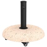 vidaXL Base de Parasol sur Roues pour poteaux de 37/42/52/58mm en Béton Jaune