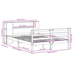 vidaXL Lit bibliothèque sans matelas blanc 140x200 cm bois pin massif